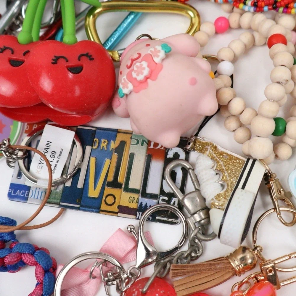 Mixed Lot Tween Teen Key Chains Backpack Tags Purse Novelty Charms 25+